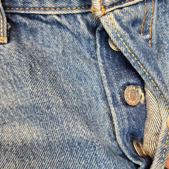 Levis 501 High Rise Cutoff Denim Shorts Size 27" Distressed Ripped 100% Cotton - Picture 5 of 12